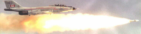 AIR-2A Genie rocket fired from a CF-101 Voodoo aircraft - 34.3 KB
